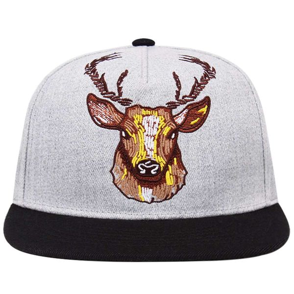 deer head baseball cap men and women hip hop cap fashion flat brim outdoor casual color block embroidery hat, Blue;gray
deer head baseball cap men and women hip hop cap fashion flat brim outdoor casual color block embroidery hat, Blue;gray