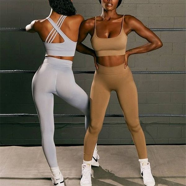 seamless yoga clothes set for women crop bra push up fitness leggings tracksuit two piece sport outfit gym clothing 220330, Gray
seamless yoga clothes set for women crop bra push up fitness leggings tracksuit two piece sport outfit gym clothing 220330, Gray