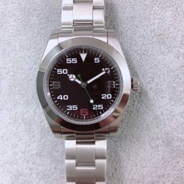st9 steel mens watch air king series 116900 black dial 40mm automatic mechanical movement stainless steel 904l brand designer watches, Slivery;brown
st9 steel mens watch air king series 116900 black dial 40mm automatic mechanical movement stainless steel 904l brand designer watches, Slivery;brown