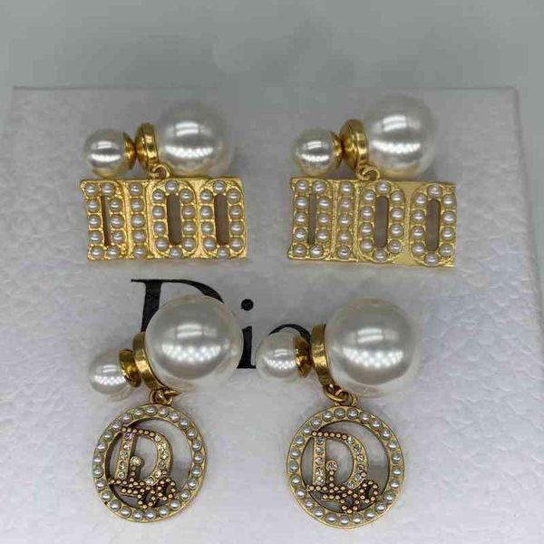d family new year letter diamond inlaid women's pearl 2022 luxury brand fashion design versatile ladies jewelry stud earrings, Golden;silver
d family new year letter diamond inlaid women's pearl 2022 luxury brand fashion design versatile ladies jewelry stud earrings, Golden;silver