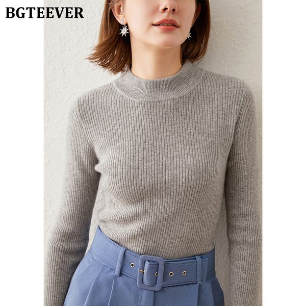 stylish half high collar women sweaters pullovers 2021 autumn winter long sleeve slim female knitting, White;black
stylish half high collar women sweaters pullovers 2021 autumn winter long sleeve slim female knitting, White;black