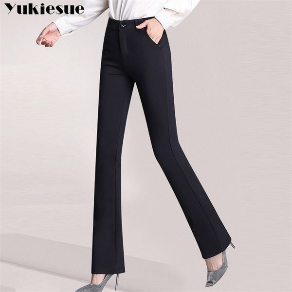 woman autumn winter elasticity bell bottom pants plus size high waist elegant slim fashion ladies full length flared trousers 210412, Black;white
woman autumn winter elasticity bell bottom pants plus size high waist elegant slim fashion ladies full length flared trousers 210412, Black;white