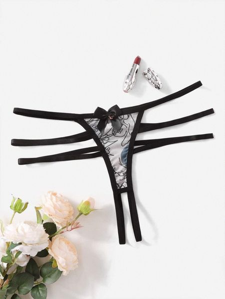 plus open crotch mesh thong y0t0#, Black;white
plus open crotch mesh thong y0t0#, Black;white