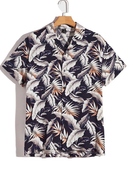 men tropical print shirt c8ge#, White;black