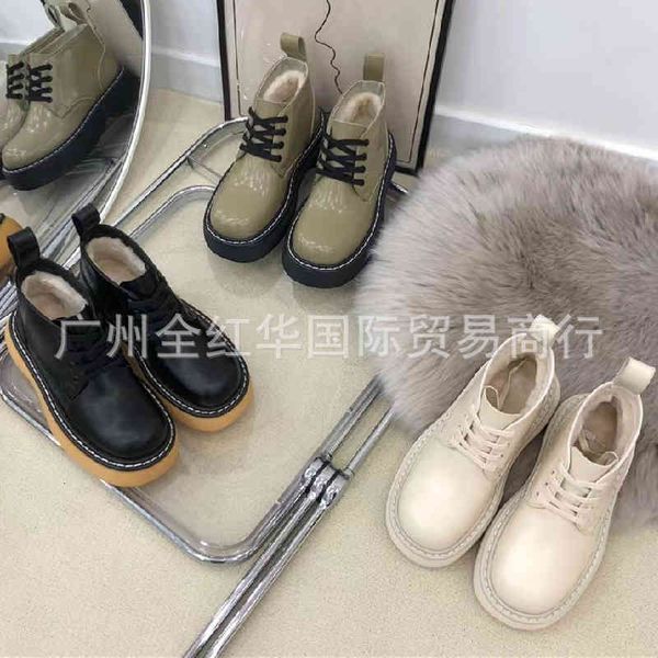 boots high end autumn and winter big boots lace up thick soled low martin bare wool leather short women, Black
boots high end autumn and winter big boots lace up thick soled low martin bare wool leather short women, Black