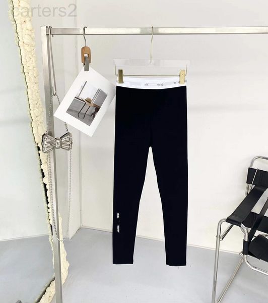 women's leggings designer 22 early spring new wang letter splicing webbing elastic waist slim fit simple leisure bottomed yoga pants wo, Black
women's leggings designer 22 early spring new wang letter splicing webbing elastic waist slim fit simple leisure bottomed yoga pants wo, Black