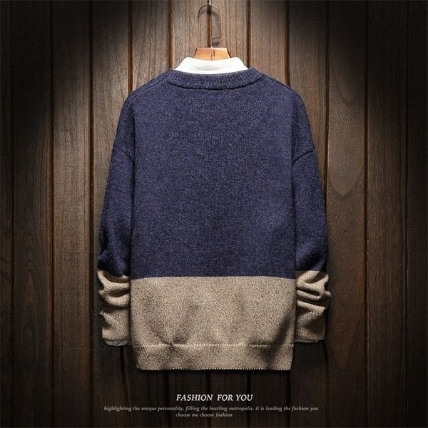 spring autumn winter christmas casual o-neck patchwork pullover sweater men turtleneck fashion brand warm pull 201203, White;black
spring autumn winter christmas casual o-neck patchwork pullover sweater men turtleneck fashion brand warm pull 201203, White;black