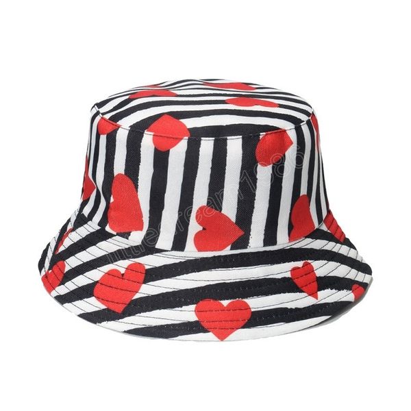 fashion reversible striped heart love bucket hat summer sun caps for women ladies fisherman hat valentine's day gifts, Blue;gray
fashion reversible striped heart love bucket hat summer sun caps for women ladies fisherman hat valentine's day gifts, Blue;gray