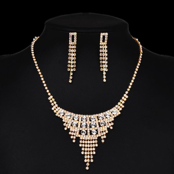 selling new bridal necklace set chain earring two piece set headdress yarn market student, Silver
selling new bridal necklace set chain earring two piece set headdress yarn market student, Silver