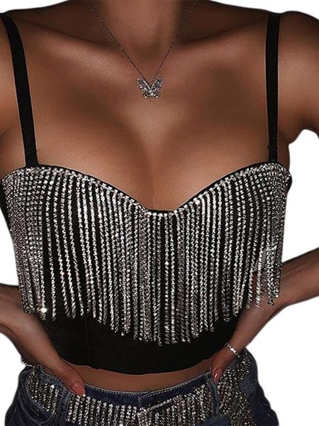women's tanks & camis 2022 bling tassel diamond crop women v neck tube vest festival rave clothing stage performance party clu, White
women's tanks & camis 2022 bling tassel diamond crop women v neck tube vest festival rave clothing stage performance party clu, White