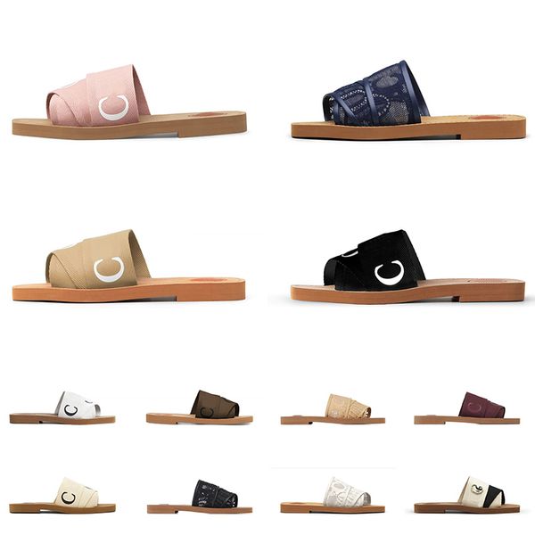 with box women designer woody mules flat slippers sandal wedge fabric canvas lace letter slides summer cool scuffs luxury vintage sandals sl, Black
with box women designer woody mules flat slippers sandal wedge fabric canvas lace letter slides summer cool scuffs luxury vintage sandals sl, Black