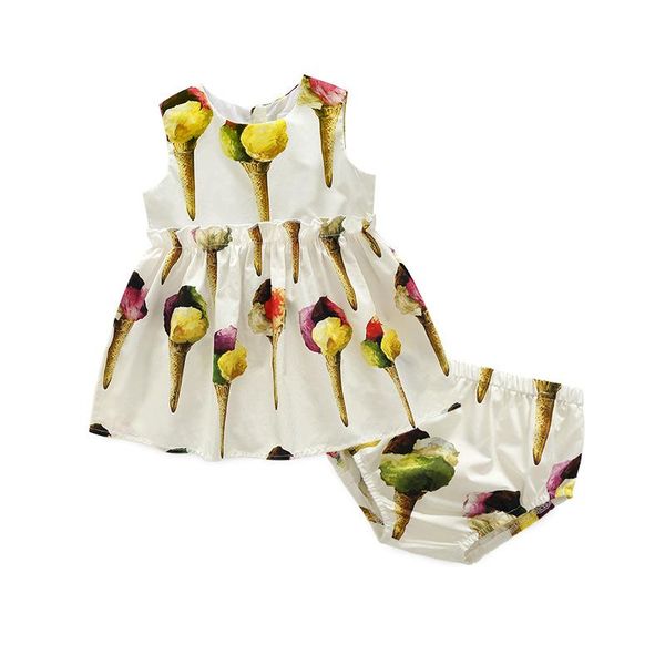 girl's dresses 2022 summer children's clothing cotton ice cream pattern baby girl dress and panties, Red;yellow
girl's dresses 2022 summer children's clothing cotton ice cream pattern baby girl dress and panties, Red;yellow
