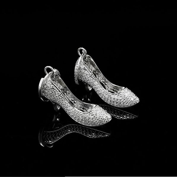 hip hop dangle cz stone paved bling ice out flash diamond women's high heels earrings for women charm jewelry gift, Silver
hip hop dangle cz stone paved bling ice out flash diamond women's high heels earrings for women charm jewelry gift, Silver
