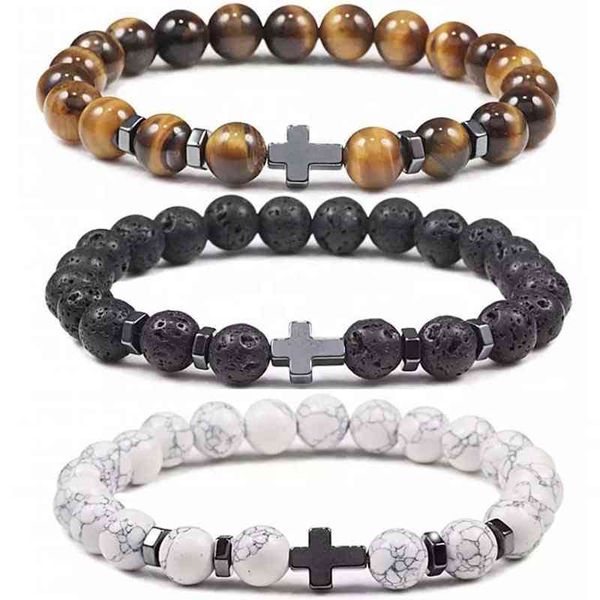 wholale handmade 8mm natural stone tiger eye lava howlite beads hematite cross gemstone bracelet for men and women, Golden;silver
wholale handmade 8mm natural stone tiger eye lava howlite beads hematite cross gemstone bracelet for men and women, Golden;silver