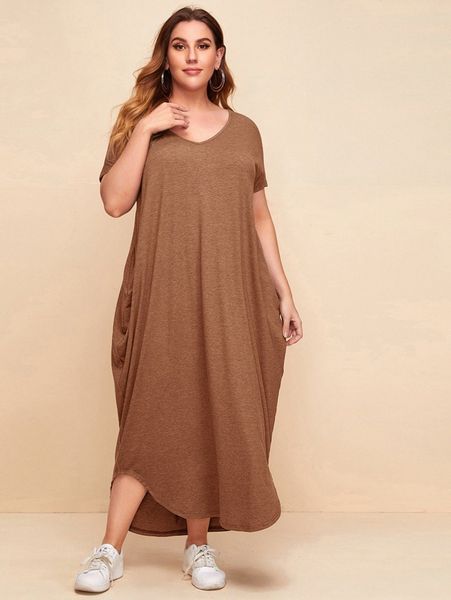 plus draped side curved hem dress f2xb#, Black