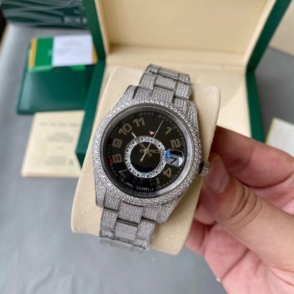 montre de luxe 42mm luxury diamond watches men watches mechanical movement sapphire glass fine steel case strap 50m 211, Slivery;brown
montre de luxe 42mm luxury diamond watches men watches mechanical movement sapphire glass fine steel case strap 50m 211, Slivery;brown