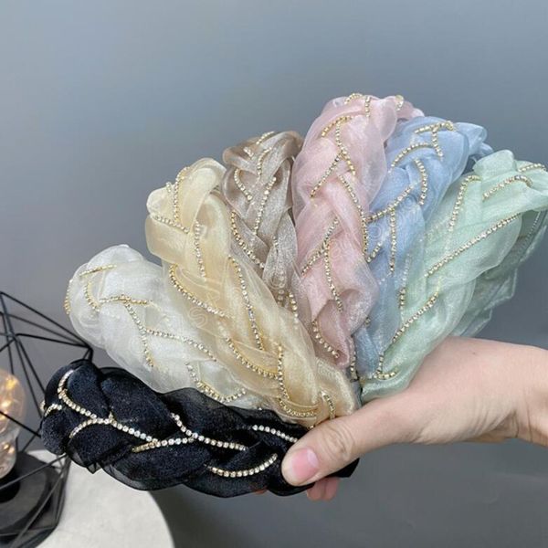 fashion spring hair accessories fresh mesh braided hairband shining alloy chain headband light color turban, Slivery;white
fashion spring hair accessories fresh mesh braided hairband shining alloy chain headband light color turban, Slivery;white