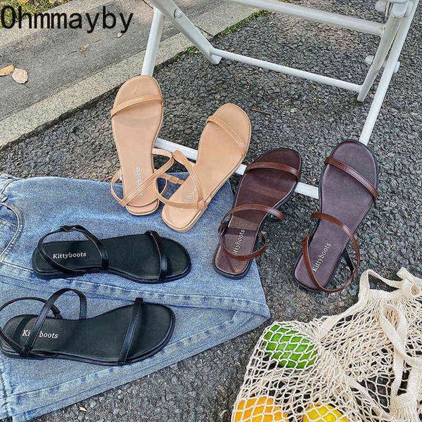 sandals chic women casual flats heel narrow band ankle strap summer gladiator shoes ladies beach sandalias 220704, Black
sandals chic women casual flats heel narrow band ankle strap summer gladiator shoes ladies beach sandalias 220704, Black