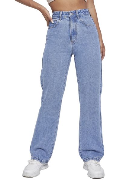 high waist straight leg jeans h6mj#, Blue