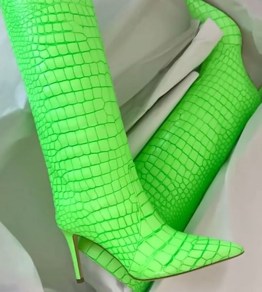 light green blue black thigh high boots crocodile leather t show evening party long boots womens slim shoes big size 35-43
light green blue black thigh high boots crocodile leather t show evening party long boots womens slim shoes big size 35-43