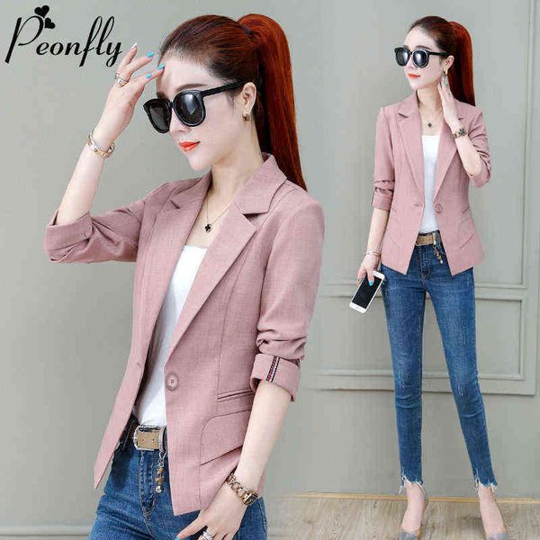 button peonfly women single blazer fashion 2020 spring long sleeve blazer solid slim office lady jacket female blazer ladies j220813, White;black
button peonfly women single blazer fashion 2020 spring long sleeve blazer solid slim office lady jacket female blazer ladies j220813, White;black