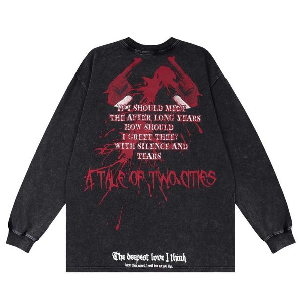 men's t-shirts hip hop streetwear men gothic t-shirt letter pistol graphics print harajuku cotton vintage loose long sleeve teesmen�, White;black
men's t-shirts hip hop streetwear men gothic t-shirt letter pistol graphics print harajuku cotton vintage loose long sleeve teesmen�, White;black