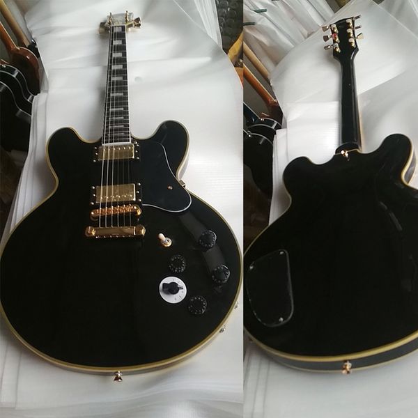 jacey guitar store yellow binding&inlay semi-hollow black lucille jazz electric guitar
jacey guitar store yellow binding&inlay semi-hollow black lucille jazz electric guitar