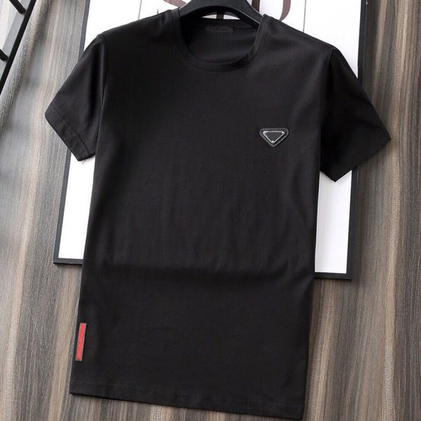 t luxury mens shirts pure cotton tees metal triangle pattern brand p short sleeve women t-shirt fashion designers tshirts size m-4xl j9b6, White;black
t luxury mens shirts pure cotton tees metal triangle pattern brand p short sleeve women t-shirt fashion designers tshirts size m-4xl j9b6, White;black