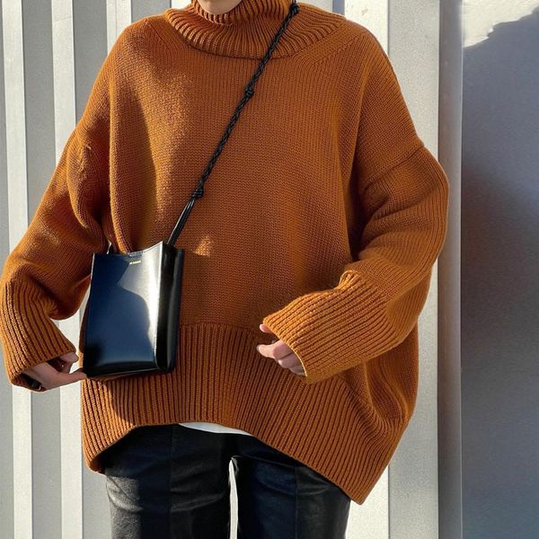 autumn winter fashion turtleneck knitted sweaters for women casual long sleeve pullover sweater loose clothes, White;black
autumn winter fashion turtleneck knitted sweaters for women casual long sleeve pullover sweater loose clothes, White;black