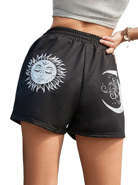 moon & sun print drawstring waist track shorts h1tm#, White;black
moon & sun print drawstring waist track shorts h1tm#, White;black