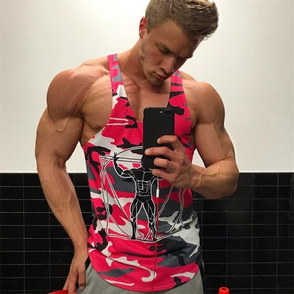 men bodybuilding tank camouflage sleeveless shirt boy gyms fitness workout singlet vest undershirt jogger clothing 220711, White;black
men bodybuilding tank camouflage sleeveless shirt boy gyms fitness workout singlet vest undershirt jogger clothing 220711, White;black