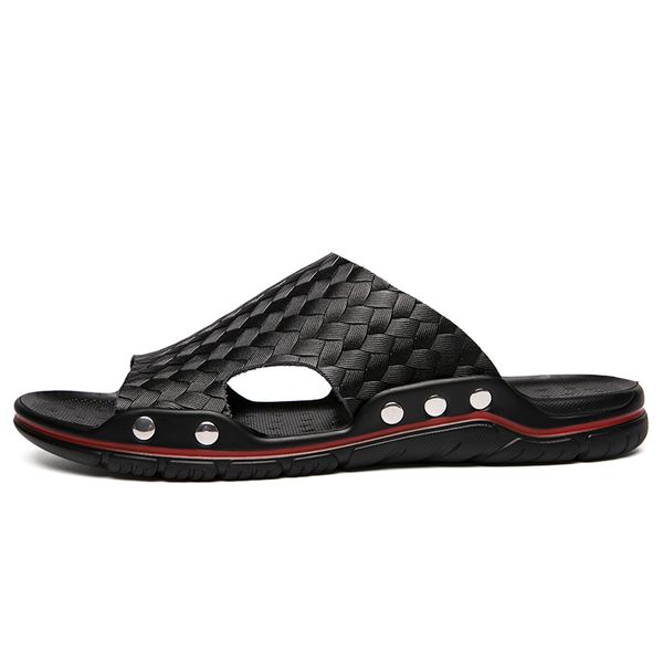 fashion sandals men loafers pu leather slippers weaving breathable for man outdoor lightweight flip-flops men summer shoes, Black
fashion sandals men loafers pu leather slippers weaving breathable for man outdoor lightweight flip-flops men summer shoes, Black