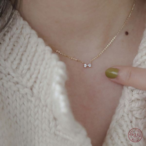 925 sterling silver korean simple bowknot pendant clavicle chain necklace women light luxury temperament party jewelry 220722
925 sterling silver korean simple bowknot pendant clavicle chain necklace women light luxury temperament party jewelry 220722