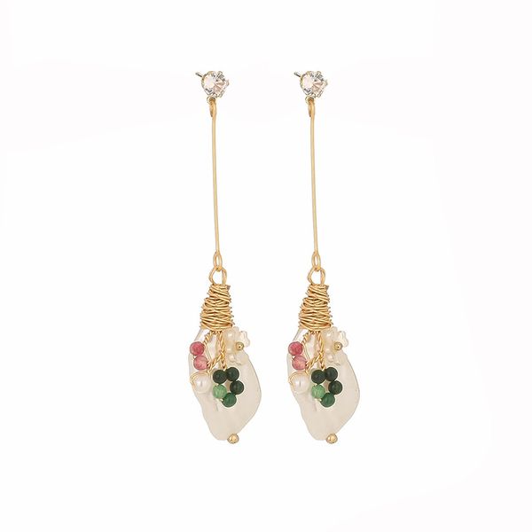 fashion designers accessories french design vintage exquisite elegant lady niche baroque stud earrings long temperament natural stone earrin, Silver
fashion designers accessories french design vintage exquisite elegant lady niche baroque stud earrings long temperament natural stone earrin, Silver