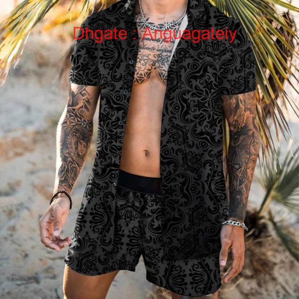 men's casual fashion shirts luxury men tracksuits hawaiian sets printing short sleeve button shirt summer beach shorts tees streetwear, White;black
men's casual fashion shirts luxury men tracksuits hawaiian sets printing short sleeve button shirt summer beach shorts tees streetwear, White;black