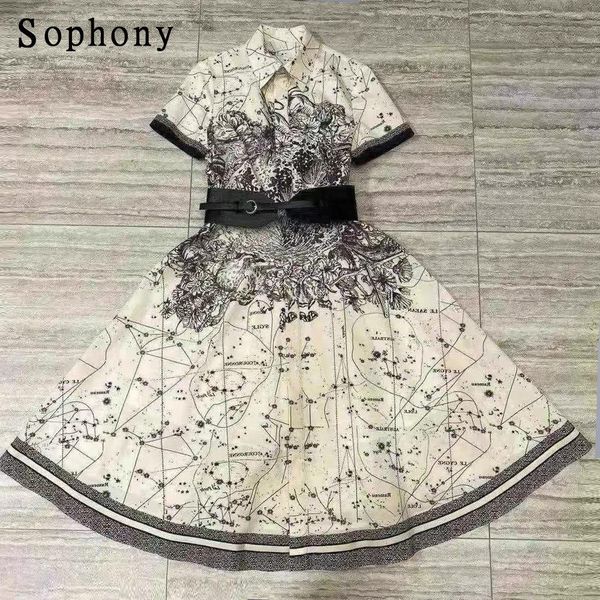 designer runway apricot black short sleeve midi dress for women elegant vintage print shirt woman goblincore clothes robe, Black;gray
designer runway apricot black short sleeve midi dress for women elegant vintage print shirt woman goblincore clothes robe, Black;gray