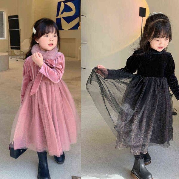 girls dress korean palace style plus velvet padded princess dress 2021 winter new children kids clothing l220715, Red;yellow
girls dress korean palace style plus velvet padded princess dress 2021 winter new children kids clothing l220715, Red;yellow