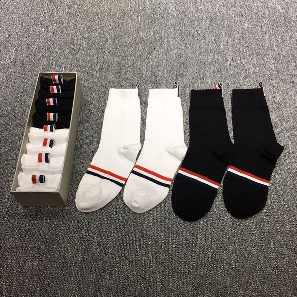 tb mens socks ins 4 pairs luxury brand stripes middle tube designer socks casual street fashion harajuku wholesale calcetines, Black
tb mens socks ins 4 pairs luxury brand stripes middle tube designer socks casual street fashion harajuku wholesale calcetines, Black