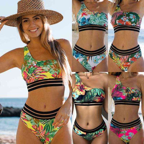 one shoulder bikini set tropical floral print mesh women female swimsuit crop middle waisted padded push up twp piece separate, White;black
one shoulder bikini set tropical floral print mesh women female swimsuit crop middle waisted padded push up twp piece separate, White;black