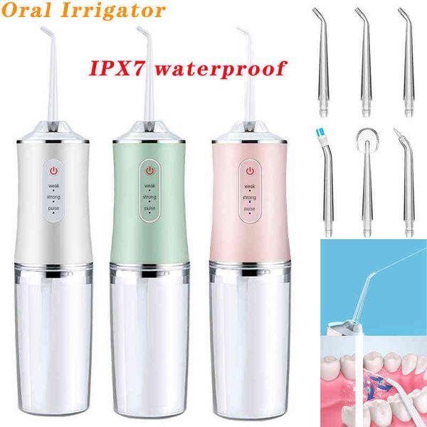 home portable oral irrigator usb rechargeable water flosser dental pick 240ml tank proof teeth cleaner 220518
home portable oral irrigator usb rechargeable water flosser dental pick 240ml tank proof teeth cleaner 220518