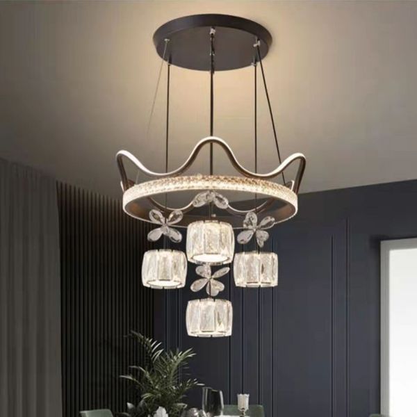 simple iron art crystal chandeliers modern bar restaurant led pendant light fixtures luxury bedroom home decoration chandelier lighting shop
simple iron art crystal chandeliers modern bar restaurant led pendant light fixtures luxury bedroom home decoration chandelier lighting shop