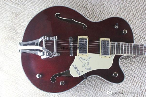 nb21 factory custom wine red falcon 6120 semi hollow body jazz electric guitar with tremolo in stock @16
nb21 factory custom wine red falcon 6120 semi hollow body jazz electric guitar with tremolo in stock @16