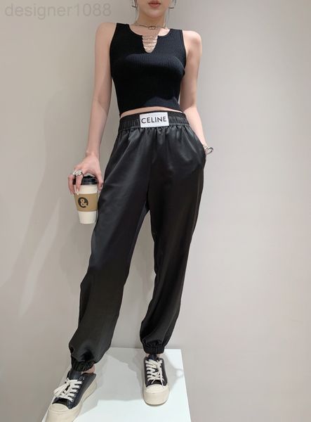 women's pants & capris designer ce family 22 spring and summer new high waist sports loose leisure satin letter black pants simple 100, Black;white
women's pants & capris designer ce family 22 spring and summer new high waist sports loose leisure satin letter black pants simple 100, Black;white