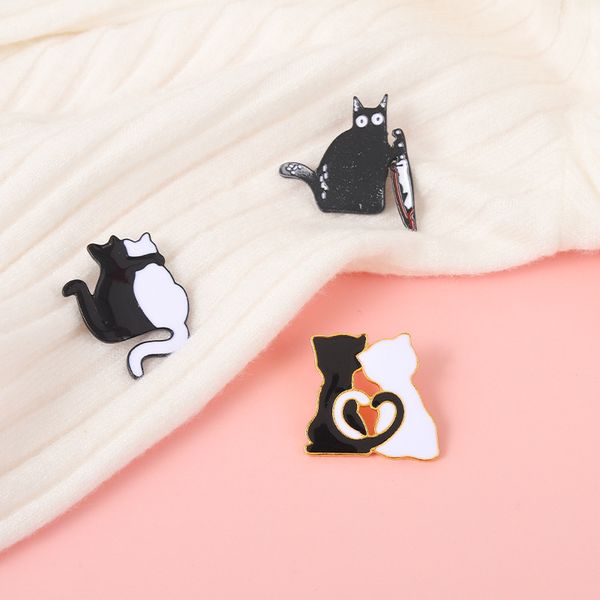 european black white cats embracing shaped brooches pins cartoon alloy enamel animal lapel pins backpack bag sweater jeans buckle badge acce, Gray
european black white cats embracing shaped brooches pins cartoon alloy enamel animal lapel pins backpack bag sweater jeans buckle badge acce, Gray