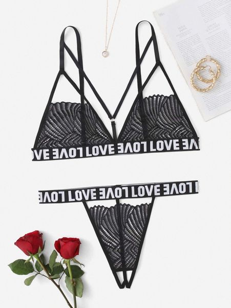 plus letter tape cut-out lace lingerie set m9rm#, Black;white
plus letter tape cut-out lace lingerie set m9rm#, Black;white