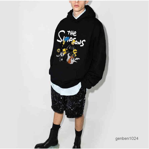 european and american simpson character letter loose cotton autumn hooded sweater men's women's same collarless hat pullover w107, Black
european and american simpson character letter loose cotton autumn hooded sweater men's women's same collarless hat pullover w107, Black