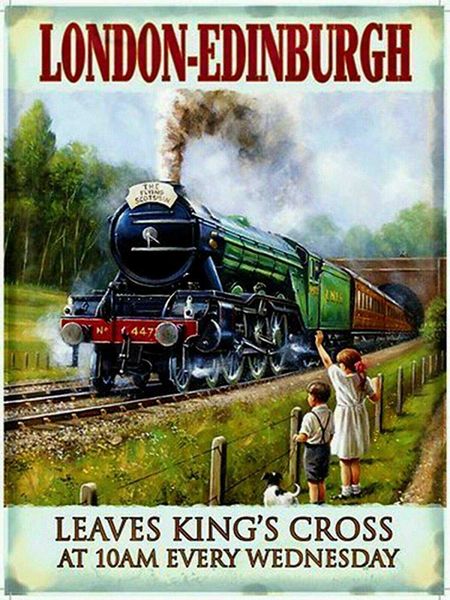 Â flying scotsman steam train railway vintage retro metal wall sign plaque decor pub club cafe bar home wall art decoration poster
 flying scotsman steam train railway vintage retro metal wall sign plaque decor pub club cafe bar home wall art decoration poster