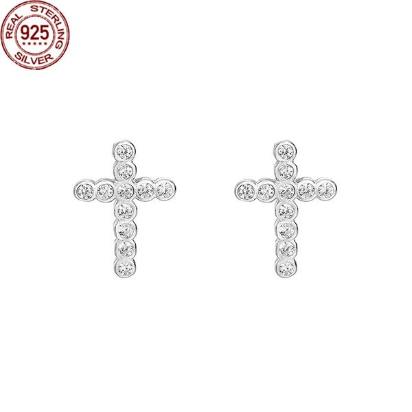 s925 pure silver stud charm earrings female full zircon shining cross korean version fashionable versatile anti allergy pin party trendy sta, Golden
s925 pure silver stud charm earrings female full zircon shining cross korean version fashionable versatile anti allergy pin party trendy sta, Golden