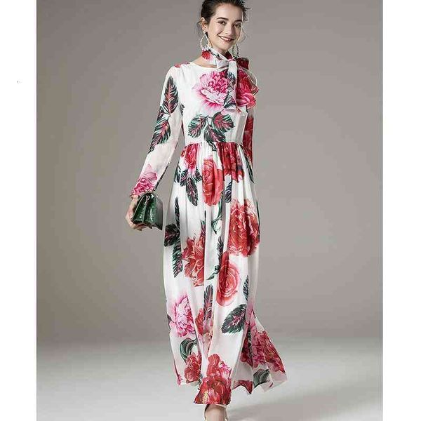 casual dresses european and american fashion peony printed dress with silk scarf round neck long sleeve slim fit big swing elegant skirt h4l, Black;gray
casual dresses european and american fashion peony printed dress with silk scarf round neck long sleeve slim fit big swing elegant skirt h4l, Black;gray