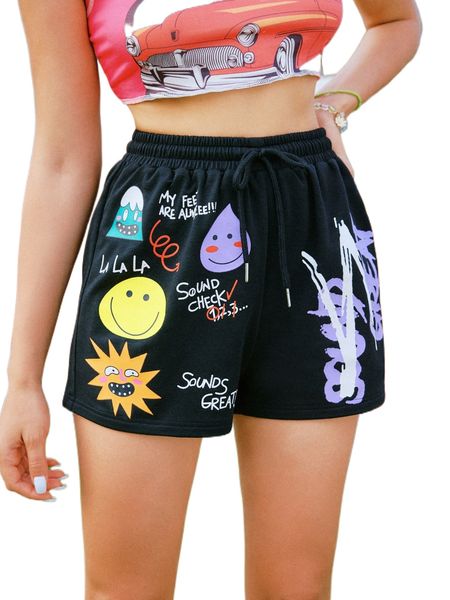 romwe x emmiliana y2k revival cartoon print drawstring shorts p1ch#, White;black
romwe x emmiliana y2k revival cartoon print drawstring shorts p1ch#, White;black
